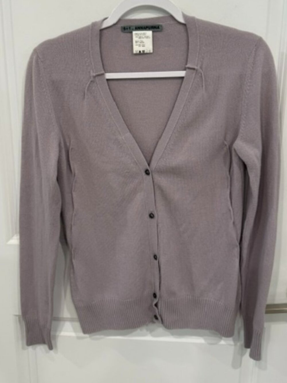 5+1 Annapurna Purple Cashmere Cardigan Sweater